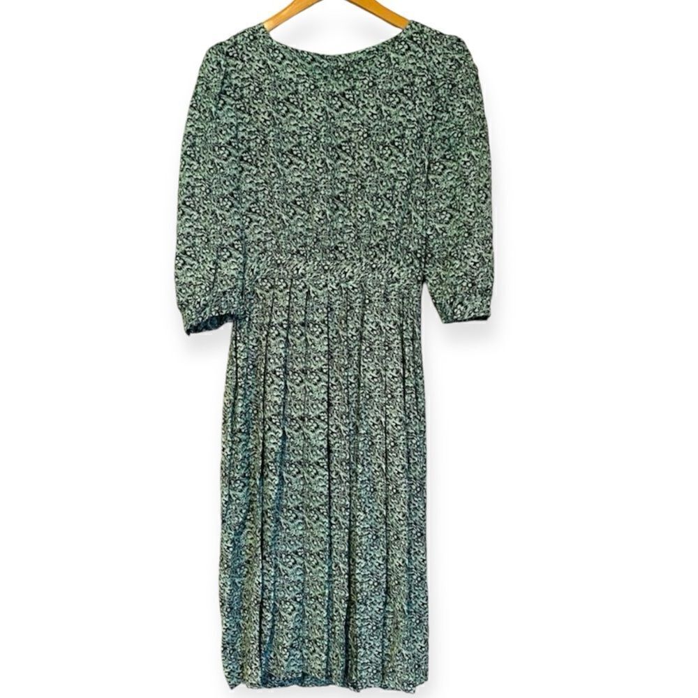 Janet Simmons Floral Button/Zip Back Vintage Dress Size 6